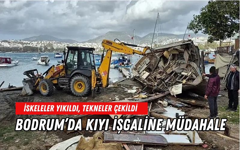 Muğla’nın Bodrum ilçesinde, Gümbet Koyu’nda uzun süredir izinsiz şekilde bağlandığı