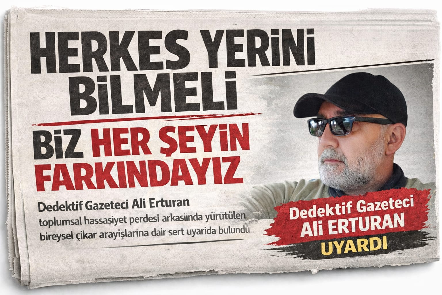 Gazetecilik; alkış dağıtma ya da vitrin parlatma işi değildir. Toplumsal