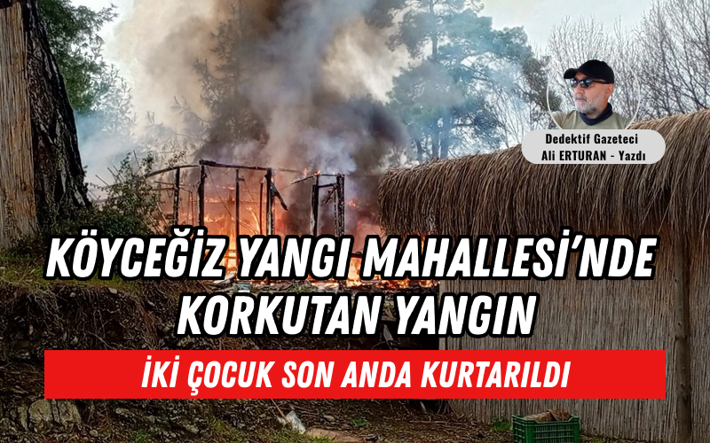 Muğla’nın Köyceğiz ilçesine bağlı Yangı Mahallesi’nde çıkan yangın, kısa süreli
