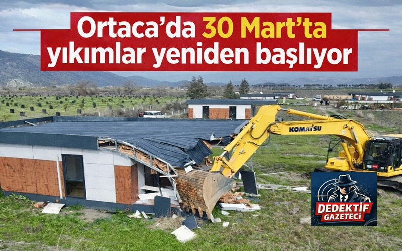Muğla’nın Ortaca ilçesinde kaçak ve ruhsatsız yapılarla ilgili yürütülen yıkım