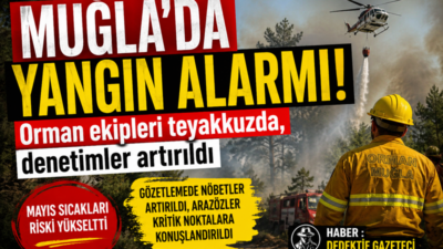 Muğla’da mayıs ayıyla birlikte etkisini artıran sıcak hava, orman yangını