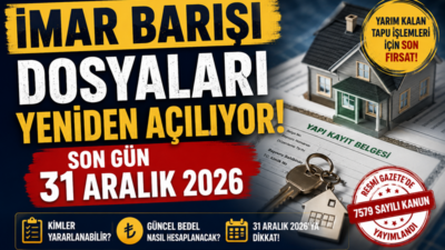 İmar Barışı kapsamında Yapı Kayıt Belgesi bulunan bazı hak sahiplerini