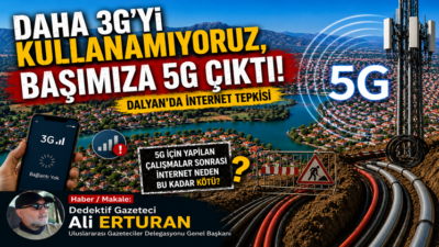 Dalyan’da geçtiğimiz haftalarda 5G altyapısına yönelik olduğu belirtilen hat döşeme