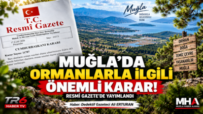 Fethiye, Köyceğiz, Menteşe, Milas ve Ortaca’da bazı alanların orman sınırları